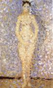 Georges Seurat Standing Female Nude oil